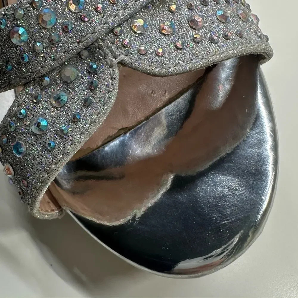GUC | Link | Metallic Strappy Dress Heels | Silver | Girls Size 3